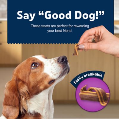 Image showing  Sizzlers Bacon-Style Dog Treats with Real USA Pork, Original Flavor, 15 oz. Bag