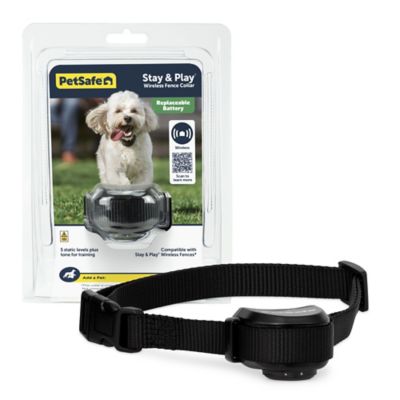 PetSafe Stay & Play Wireless Fence Replaceable Battery Receiver Collar I’ve given this product 5 stars is because even though my full size German Shepard tried his best to chomp up the wireless receiver but was unable to do so