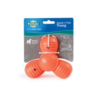 PetSafe Sportsmen Troog Squeak 'N Treat Dog Chew Toy, Medium