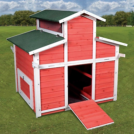Ware Manufacturing Little Red Hen Big Red Barn Chicken Coop, 2 to 3 Chicken Capacity