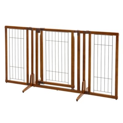Image showing  32 in. Premium Plus Freestanding Wooden Pet Gate with Door