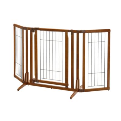 Image showing  32 in. Premium Plus Freestanding Wooden Pet Gate with Door