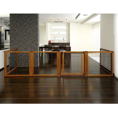 Image showing  31.5 in. 6-Panel Convertible Elite Wooden Pet Gate and Crate