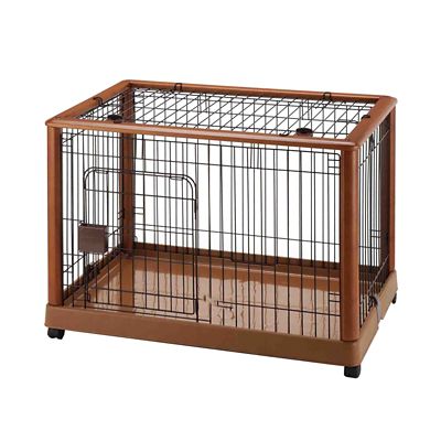 Image showing  Mobile 1-Door Rubberwood Pet Pen, 38.6 in.