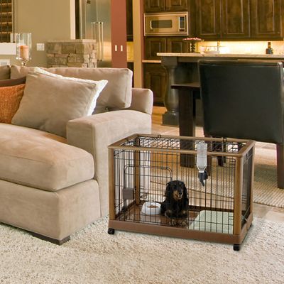 Image showing  Mobile 1-Door Rubberwood Pet Pen, 38.6 in.