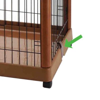 Image showing  Mobile 1-Door Rubberwood Pet Pen, 38.6 in.