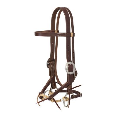 Weaver Leather Justin Dunn Leather Bitless English Bridle, Horse, Oiled Canyon Rose