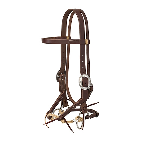 Weaver Leather Justin Dunn Leather Bitless Horse Bridle, Oiled Canyon Rose