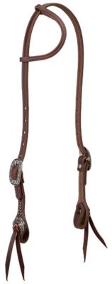 Weaver Leather Working Tack Sliding Ear Headstall with Floral Hardware