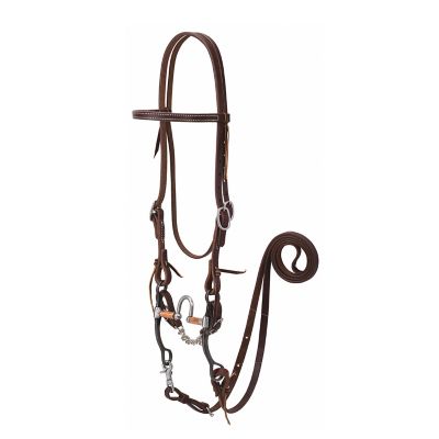 Weaver Leather Leather Working Tack Horse Bridle with Correction Mouth Bit