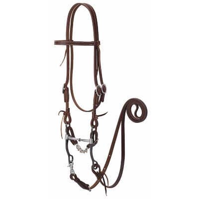 Weaver Leather Working Tack Horse Bridle with Snaffle Mouth Bit