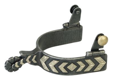 Weaver Leather Spurs with German Silver Chevron Trim