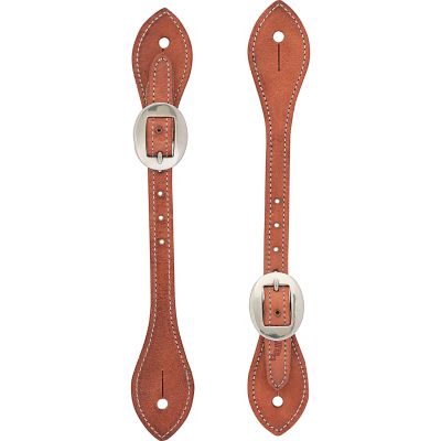 Weaver Leather Men's Flared Oiled Harness Leather Spur Straps