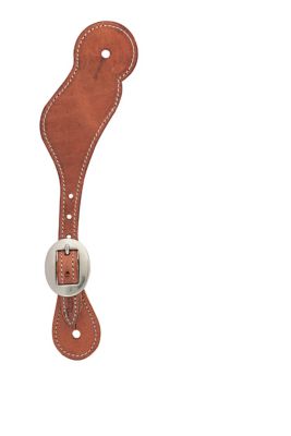 Weaver Leather Women's Hermann Oak Harness Leather Spur Straps with Stainless-Steel Cart Buckles