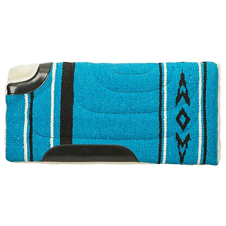 Weaver Leather Fleece-Lined Acrylic Cut Back Saddle Pad, Blue