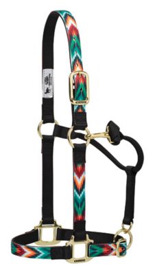 Weaver Equine Nylon Chevron Horse Halter with Adjustable Chin and Throat Snap