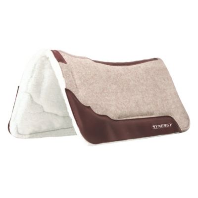 Weaver Equine Impact-Absorbing EVA Sport Foam 100% Wool Saddle Pad with Merino Wool Fleece Liner, 32 in. x 32 in.