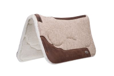 Weaver Leather 100% Wool Felt Saddle Pad with Gel Insert and Merino Wool Fleece Liner, 32 in. x 32 in.