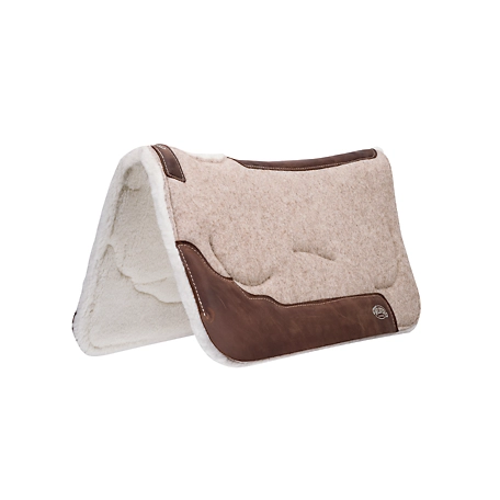 Weaver Leather 100% Wool Felt Saddle Pad with Gel Insert and Merino Wool Fleece Liner, 32 in. x 32 in.