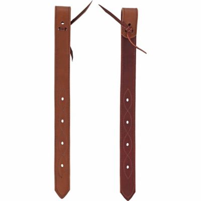 Weaver Leather Doubled and Stitched Leather Saddle Billets for 3 and 6 in. Wide-Back Cinches, Brown