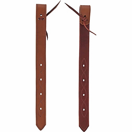 Weaver Leather Doubled and Stitched Leather Saddle Billets for 3 and 6 in. Wide-Back Cinches, Brown