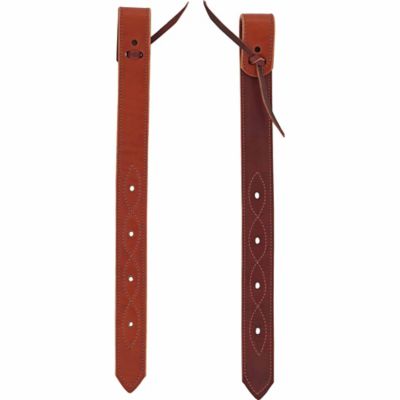 Weaver Leather Doubled and Stitched Leather Saddle Billets for 3 and 6 in. Wide-Back Cinches, Chestnut