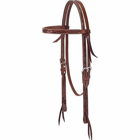 Weaver Leather Cross Floral Carved 5/8 in. Browband Headstall