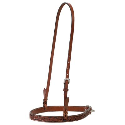 Weaver Leather Turquoise Cross Floral Carved Noseband, 1 in.