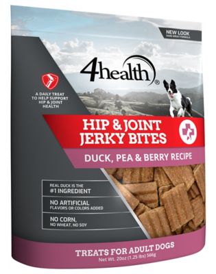 4health Special Care Hip and Joint Duck, Pea and Berry Recipe Jerky Bites Treats for Dogs, 20 oz. Dog treats