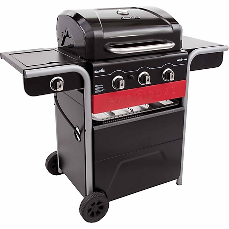 Char-Broil Gas2Coal Charcoal/Gas 3-Burner Grill, 420 sq. in. Primary Cooking Space, 40,000 BTU