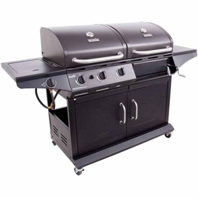 Char-Broil 3-Burner Deluxe Gas and Charcoal Combination Grill with Side Burner, 36,000 BTU, 505 sq. in.