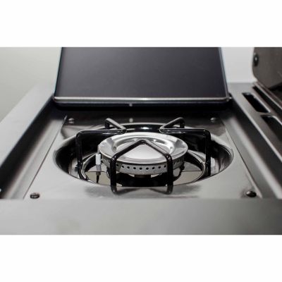 Image showing 6 th Char-Broil 3-Burner Deluxe Propane Gas and Charcoal Combination Grill, Black, With Side Burner