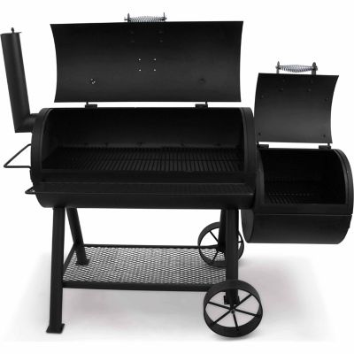 Image showing  1,060 sq. in. Longhorn Offset Charcoal Smoker and Grill