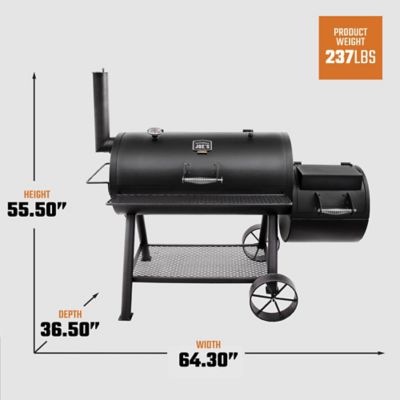 Image showing 7 th Oklahoma Joe's 1,060 sq. in. Longhorn Offset Charcoal Smoker and Grill