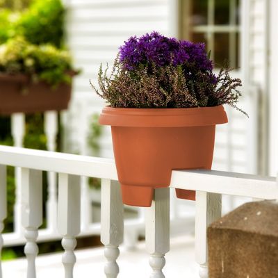 Image showing  Plastic Terracotta Deck Rail Planter
