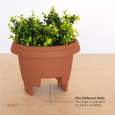 Image showing  Plastic Terracotta Deck Rail Planter