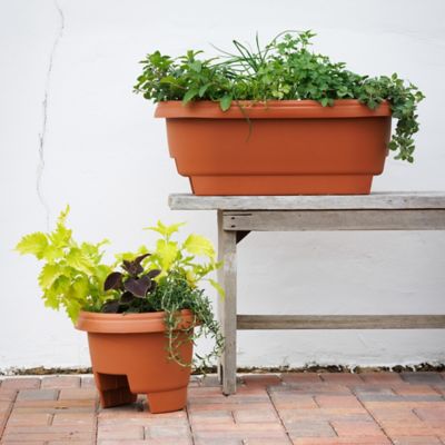 Image showing  Plastic Terracotta Deck Rail Planter