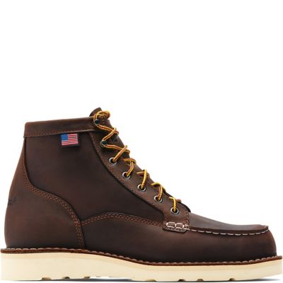 Image showing  Men's Bull Run Moc Toe 6 in. Steel Toe Work Boots, Brown
