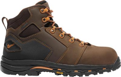 Image showing 2 th Danner Men's Vicious 4.5 in. Non-Metallic Toe Work Boots, Brown/Orange