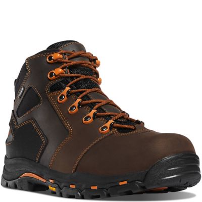 Danner Men's Vicious 4.5 in. Non-Metallic Toe Work Boots, Brown/Orange