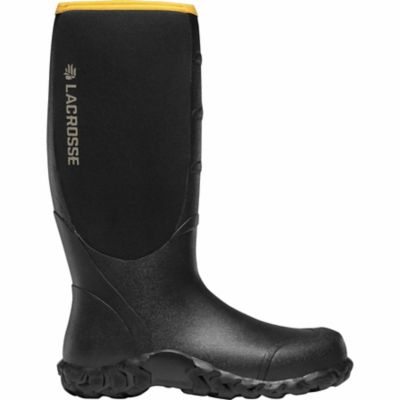 LaCrosse Footwear Men's Alpha Lite Tall Waterproof Rubber Boots, 16 in., Black, 1-Pair