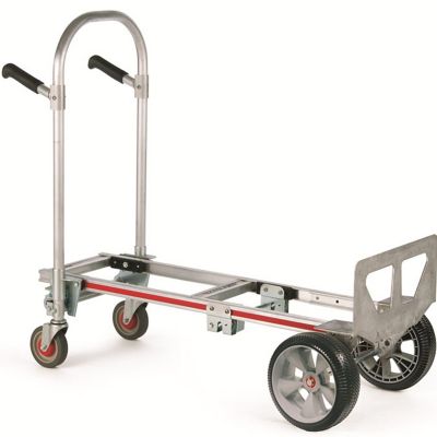 Magliner 500 lb./1000 lb. Capacity Gemini Jr. Convertible Hand Truck, 10 in. Interlocking Microcellular Foam Wheels