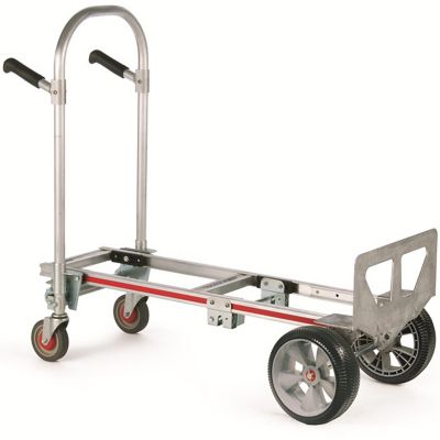 Image showing  500 lb./1000 lb. Capacity Gemini Jr. Convertible Hand Truck, 10 in. Interlocking Microcellular Foam Wheels