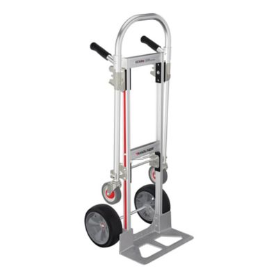 Image showing  500 lb./1000 lb. Capacity Gemini Jr. Convertible Hand Truck, 10 in. Interlocking Microcellular Foam Wheels