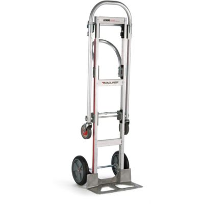 Magliner 500 lb./1000 lb. Capacity. 2-Wheel Gemini Sr. Convertible Hand Truck, U-Loop Handle, 10 in. Balloon Rubber Wheels