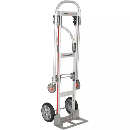 Magliner 500 lb/1 000 lb Ability Gemini Sr 2-Wheel Convertible Hand Truck U-Handle 10" Interlocking Foam Wheels Hand Trucks