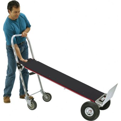 Image showing  500 lb./1250 lb. Capacity. 2-Wheel Gemini XL Convertible Hand Truck, U-Loop Handle, 10 in. 4-Ply Pneumatic Wheels