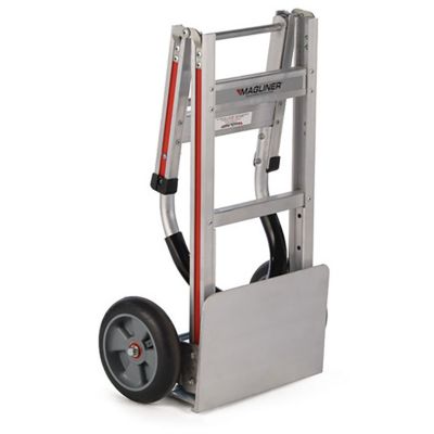 Image showing  500 lb. Capacity 2-Wheel Folding Hand Truck with Straight Back Frame, U-Loop Handle, 8 in. Rubber Wheels