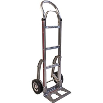 Magliner 500 lb. Capacity 2-Wheel Hand Truck with Straight Back Frame, U-Loop Handle/Brace, 8 in. Wheels, C5 Stair Climbers