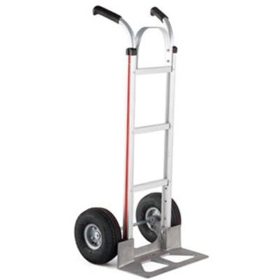 Magliner 500 lb. Capacity 2-Wheel Hand Truck with Straight Back Frame, Double Pistol Grip Handle, 10 in. 4-Ply Wheels